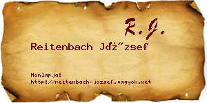 Reitenbach József névjegykártya